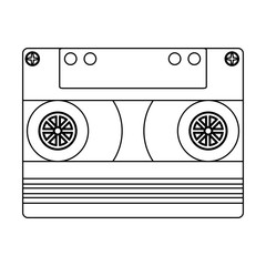 casette icon over white background, vector illustration