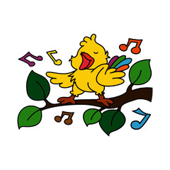 Swallow cartoon illustration isolated on white background for children color book