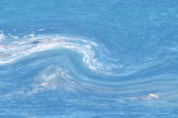 Blue and white swirl, abstract