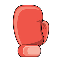 Boxing glove icon over white background, colorful design. vector illustration