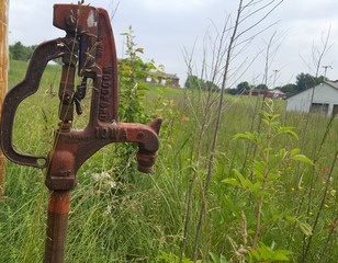 Water pump in field 