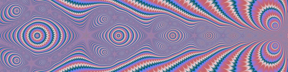 Panorama pastel color Fractal in high resolution. Abstract background trendy colours. Pastel pattern. Computer-generated image.