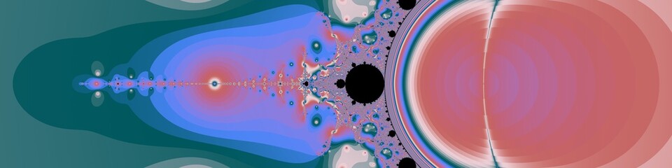 Panorama pastel color Fractal in high resolution. Abstract background trendy colours. Pastel pattern. Computer-generated image.