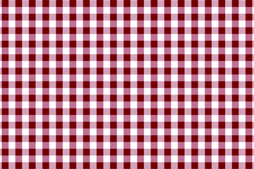 Maroon Gingham pattern. Texture from rhombus/squares for - plaid, tablecloths, clothes, shirts, dresses, paper, bedding, blankets, quilts and other textile products. Vector illustration.