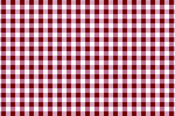 Maroon Gingham pattern. Texture from rhombus/squares for - plaid, tablecloths, clothes, shirts, dresses, paper, bedding, blankets, quilts and other textile products. Vector illustration.