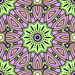 colored floral geometric vector pattern. Vector illustration. ideal for creative and decorative projects.