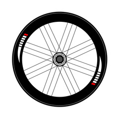 Road bike wheel illustration