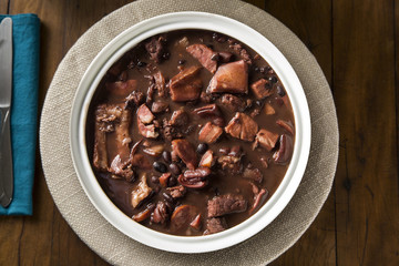 Brazilian Feijoada Food. Top view