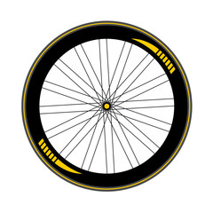 Naklejka premium Road bike wheel illustration