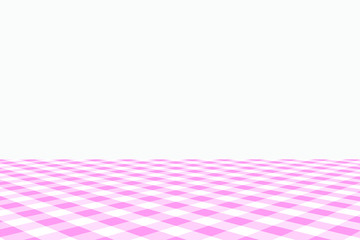 Pink Gingham pattern. Texture from rhombus/squares for - plaid, tablecloths, clothes, shirts, dresses, paper, bedding, blankets, quilts and other textile products. Vector illustration.