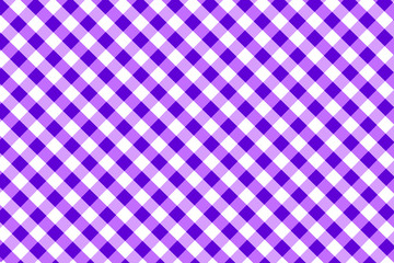 Purple Gingham pattern. Texture from rhombus/squares for - plaid, tablecloths, clothes, shirts, dresses, paper, bedding, blankets, quilts and other textile products. Vector illustration.