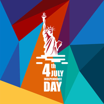 Independence Day 4th July Vector Template Design Illustration