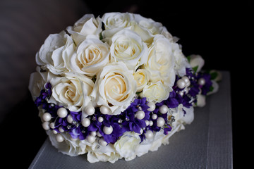 Wedding bouquet of artificial flowers