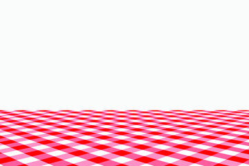 Red Gingham pattern. Texture from rhombus/squares for - plaid, tablecloths, clothes, shirts, dresses, paper, bedding, blankets, quilts and other textile products. Vector illustration.