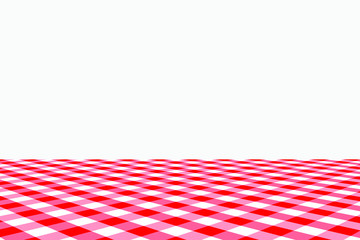 Red Gingham pattern. Texture from rhombus/squares for - plaid, tablecloths, clothes, shirts, dresses, paper, bedding, blankets, quilts and other textile products. Vector illustration.