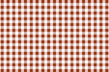 Sienna Gingham pattern. Texture from rhombus/squares for - plaid, tablecloths, clothes, shirts, dresses, paper, bedding, blankets, quilts and other textile products. Vector illustration.