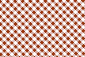 Sienna Gingham pattern. Texture from rhombus/squares for - plaid, tablecloths, clothes, shirts, dresses, paper, bedding, blankets, quilts and other textile products. Vector illustration.