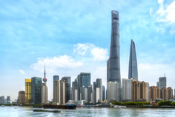 Skyscrapers in China's Shanghai Financial District