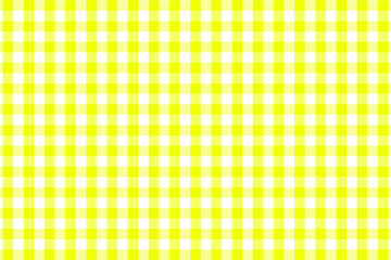 Yellow Gingham pattern. Texture from rhombus/squares for - plaid, tablecloths, clothes, shirts, dresses, paper, bedding, blankets, quilts and other textile products. Vector illustration.