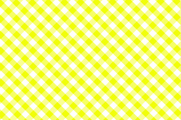 Yellow Gingham pattern. Texture from rhombus/squares for - plaid, tablecloths, clothes, shirts, dresses, paper, bedding, blankets, quilts and other textile products. Vector illustration.