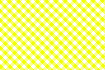 Yellow Gingham pattern. Texture from rhombus/squares for - plaid, tablecloths, clothes, shirts, dresses, paper, bedding, blankets, quilts and other textile products. Vector illustration.