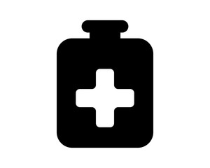Fototapeta premium black cure medical medicare health care pharmacy clinic image vector icon