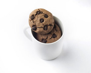 Cookies on white background
