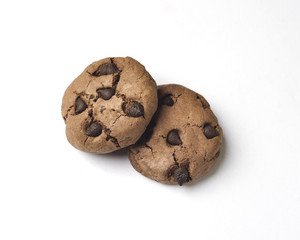 Cookies on white background