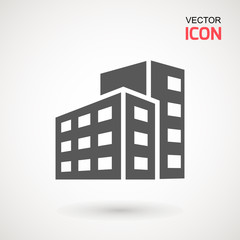 Office building icon, museum, school, hospital, hotel icon. Vector illustration . Page symbol for your web site design logo, app, UI.
