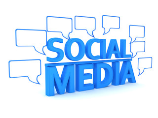 Colorful speech bubbles Social Media concept