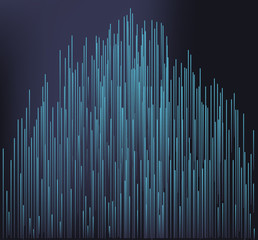 Lines composed of glowing backgrounds. Sci-fi Abstract Matrix Futuristic Technology blue Background illustration. Vector