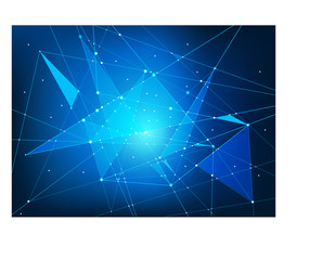 Internet connection. Abstract image of a starry sky or space, consisting of points, lines, and shapes in the form of planets, stars and the universe. Low poly vector