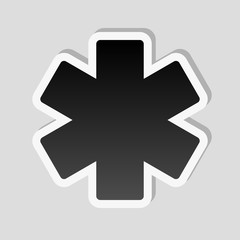 Obraz premium star of life. Sticker style with white border and simple shadow