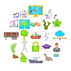 Helping animals icons set. Cartoon set of 25 helping animals vector icons for web isolated on white background