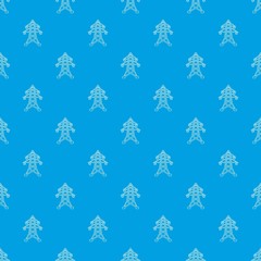 Electric pole pattern vector seamless blue repeat for any use