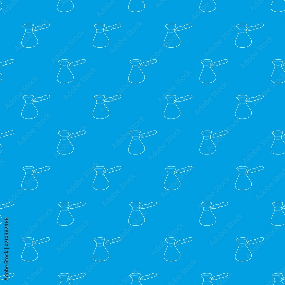 Poster cezve pattern vector seamless blue repeat for any use