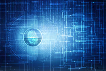 

Fingerprint Scanning Technology Concept 2d Illustration