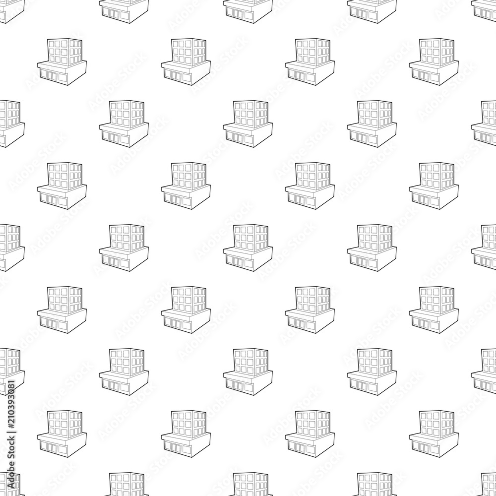 Poster building pattern vector seamless repeating for any web design