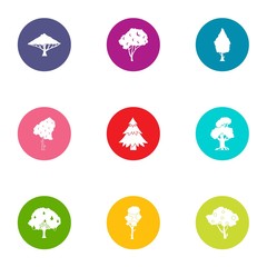 Verdant icons set. Flat set of 9 verdant vector icons for web isolated on white background