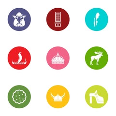 Wild icons set. Flat set of 9 wild vector icons for web isolated on white background