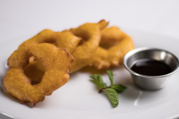 peruvian food: picarones