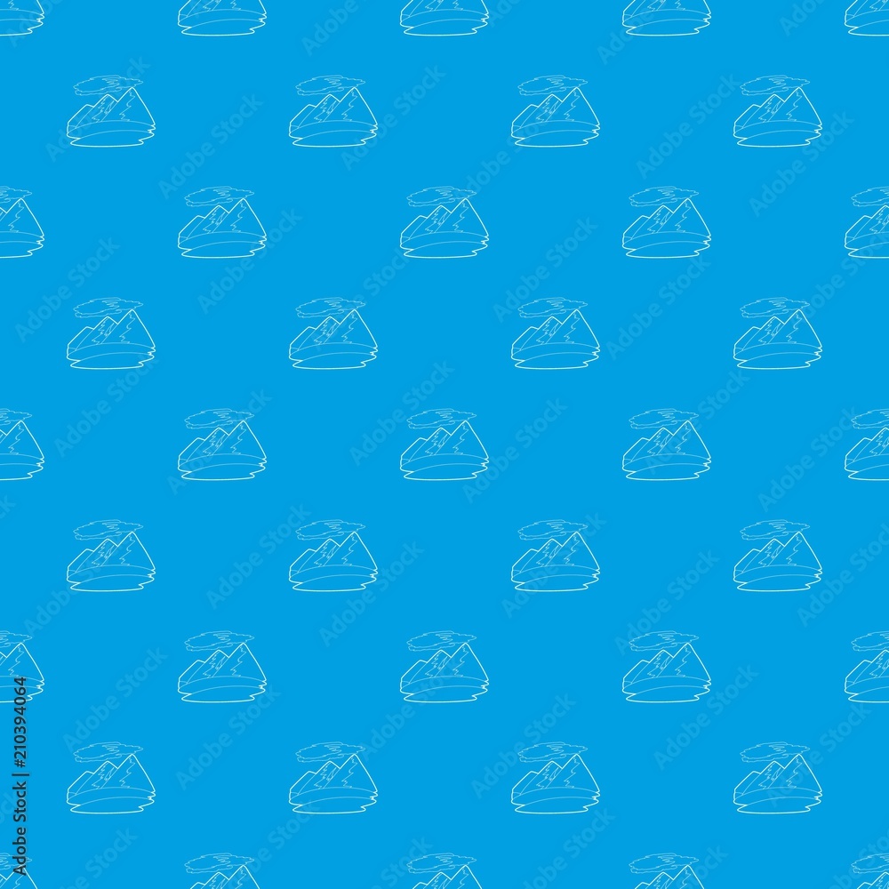 Poster mountain pattern vector seamless blue repeat for any use