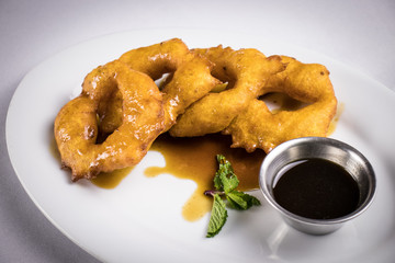 peruvian food: picarones