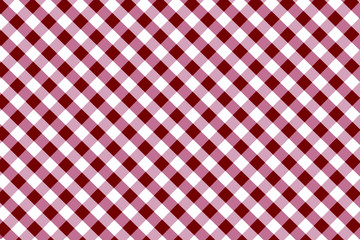 Maroon Gingham pattern. Texture from rhombus/squares for - plaid, tablecloths, clothes, shirts, dresses, paper, bedding, blankets, quilts and other textile products. Vector illustration.