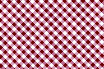 Maroon Gingham pattern. Texture from rhombus/squares for - plaid, tablecloths, clothes, shirts, dresses, paper, bedding, blankets, quilts and other textile products. Vector illustration.