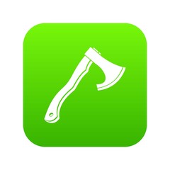 Hatchet icon digital green for any design isolated on white vector illustration