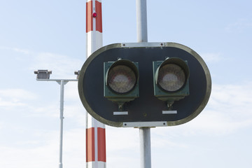 signal lights on a railway