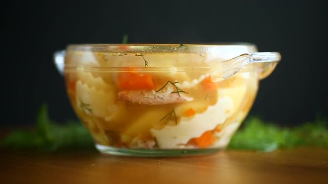 chicken soup with homemade noodles