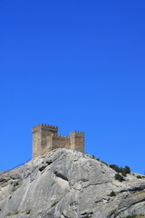 An image of an ancient Genoese fortress.