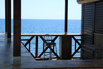 Picture of a summer cafe.